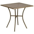 thumbnail image 4 of Flash Furniture Commercial Grade 28" Square Gold Indoor-Outdoor Steel Patio Table Set with 2 Square Back Chairs, 4 of 5