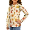 thumbnail image 4 of DISNIMO Thanksgiving Maple Leaf Shirt Long Sleeve for Kids Long Sleeve Shirts for Girls 9-10 Long Sleeve Shirt Kids Crew Neck Tshirt Girls Long Sleeve T Shirts Soft Kids T Shirt Casual Tops, 4 of 7