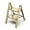 Gold, variant on 3 Step Ladder,Folding Step Stool with Aluminum Wide Pedal& Convenient Handgrip,330lbs Capacity Steel Ladder for Household and Office(Black &Woodgrain)