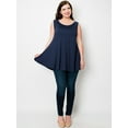 thumbnail image 6 of Made by Johnny Women's Solid Sleeveless Tunic for Leggings Swing Flare Tank Tops S-5XL Plus Size XL NAVY, 6 of 6