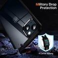 thumbnail image 3 of Shockproof Clear Case for iPhone 13, [Not Yellowing] [10FT Military Drop Protection] Hard Clear Back Four Corner Airbags Drop Protection Phone Cover, 6.1 inch, Black, 3 of 14