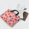 thumbnail image 5 of 16" Laptop Briefcase for Work Travel Laptop Shoulder Bag Carrying Handbag Laptop Case Bows and Strawberries Pattern, 5 of 8