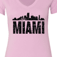 thumbnail image 4 of Inktastic Miami Skyline Grunge Women's V-Neck T-Shirt, 4 of 5