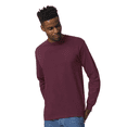 thumbnail image 3 of Gildan Men's Ultra Cotton Long Sleeve T-Shirt, 5-Pack, Crew Neck Maroon Color Casual Bulk Tee, XL, 3 of 6
