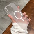 thumbnail image 4 of Luxury Ultra Thin Matte Clear Case For iPhone 16 15 14 Plus 13 12 11 Pro Max For Magsafe Wireless Charge Magnetic Clear PC Cover Clear For iPhone 11Pro Max, 4 of 5