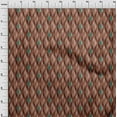 thumbnail image 4 of oneOone Cotton Poplin Rust Brown Fabric Ikat Craft Projects Decor Fabric Printed By The Yard 42 Inch Wide, 4 of 4