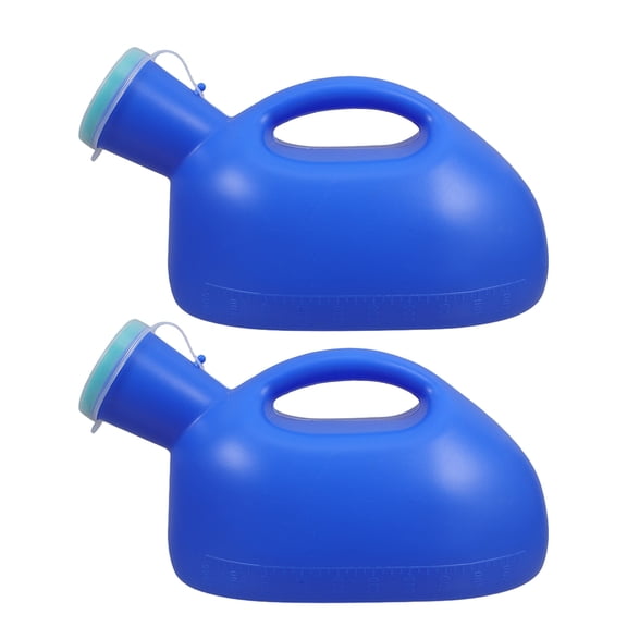 2pcs Men'S Urinal Bottle: Portable Pee Container Bedside Plastic Pee Bottle With Screw On Lid Travel Urinal Collection Containers