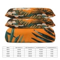 thumbnail image 2 of 3 Pcs Soft Bedding Set, Includes 1 Duvet Cover with Zipper And 2 Pillow,Shams Hawaiian Hibiscus Garden Orange Flowers Queen(90"×90"), 2 of 8