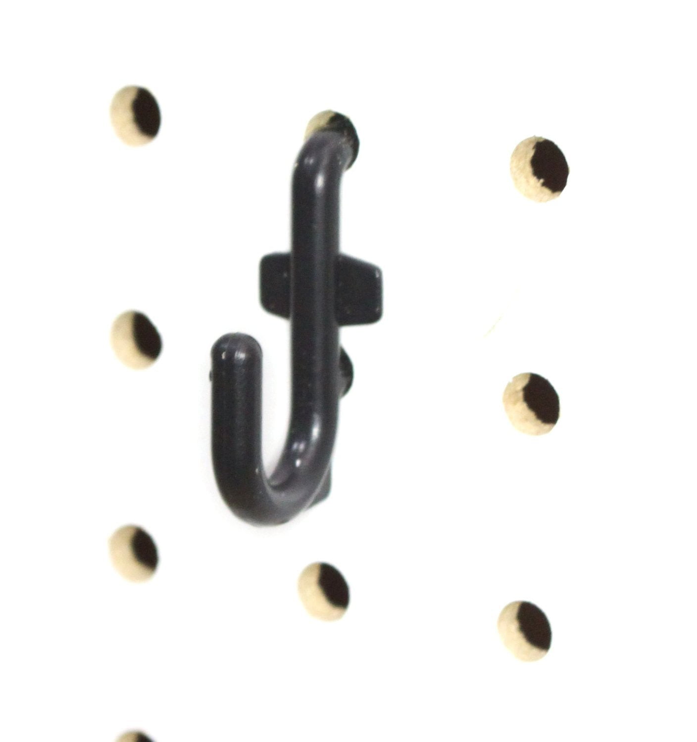 Black Peg Board Hook Kit Pegboard 50 pieces J Hook Style--BLACK--Plastic J  Hook Pegboard Locking Garage Crafts 