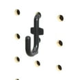 thumbnail image 2 of Black Peg Board Hook Kit Pegboard 50 pieces J Hook Style--BLACK--Plastic J Hook Pegboard Locking Garage Crafts, 2 of 7
