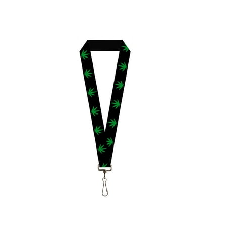 Marijuana Pot - cannabis pot weed marijuana plant on black lanyard