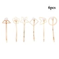 thumbnail image 2 of 6PCS Geometric Hair Pins Elegant Fake Pearl Bobby Pin Triangle Hair Barrettes, 2 of 10