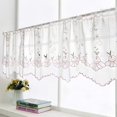 thumbnail image 1 of ZH.H Floral Embroidery Lace Cafe Curtain Light Filter White 57"x27", 1 of 1