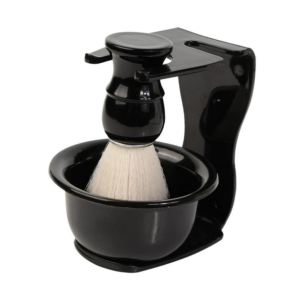 3 brochas de afeitar para Barba, limpieza facial con soporte de almacenamiento para herramientas profesionales de peluquería, cuenco para afeitar, Yinane Cuenco para brocha de afeitar