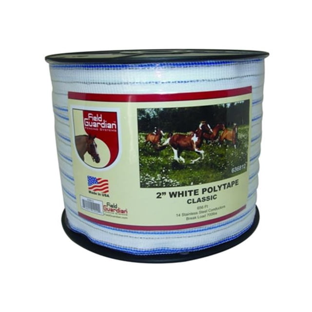 Field Guardian 636812 2 in. White Polytape - Classic