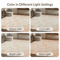 thumbnail image 7 of ODIKA 5'x7' Washable Area Rug Neutral Vintage Mosaic Border Distressed Faded Livingroom Playroom for Guest Room, Lounge, Apartment, Non-Slip Low Profile, Stain Resistant, 7 of 7