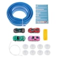thumbnail image 2 of lionlar 15 ft Bendable Racetrack with 4 Alloy Cars Kit Strong Suction Cups Multifunctional for Physics Powered Race Portable Kids Toy Blue, 2 of 9