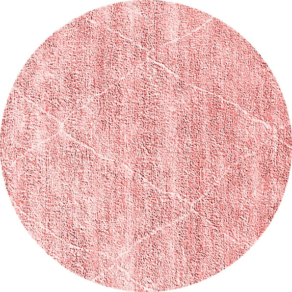 Ahgly Company Indoor Round Solid Red Modern Area Rugs, 4' Round