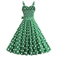 thumbnail image 4 of LYEAA Womens Dresses for Wedding Guest Plus Size Sleeveless Formal Elegant Loose Knee Length A Line Dresses Polka Dots Bow 1950s Vintage Prom Birthday Flowy Summer Ball Gown Party Dresses Green S, 4 of 4