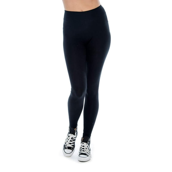 Women & Plus Soft Cotton Active Stretch Ankle Length Lightweight Leggings : Black (Ankle Length), 2X