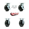 thumbnail image 2 of 6 Inch Phenolic Caster Set with 2 Brakes/Swivel Lock 2 Rigid Service Caster, 2 of 2