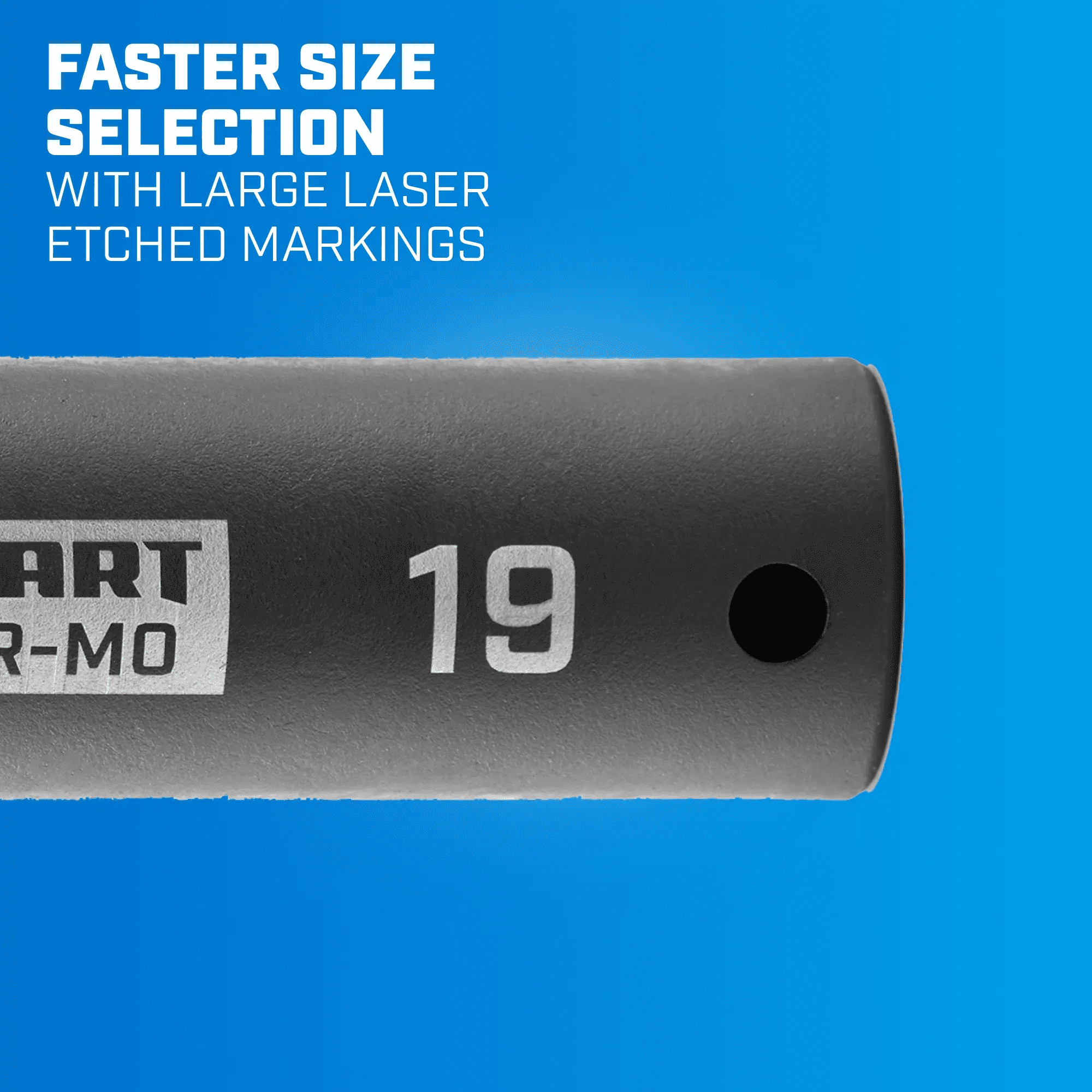 HART 11 Piece 1/2" CR-MO Impact Rated Socket Set, Metric Sockets