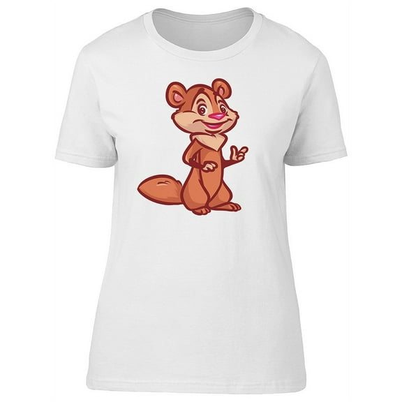 Funny Cartoon Weasel Tee Women's -Image by Shutterstock