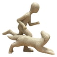 thumbnail image 2 of Figura artística de hombre y perro, regalo para amantes de las mascotas, colección creativa, decoración de mesa, escultura para armario, oficina, Color de arenisca, 2 of 8