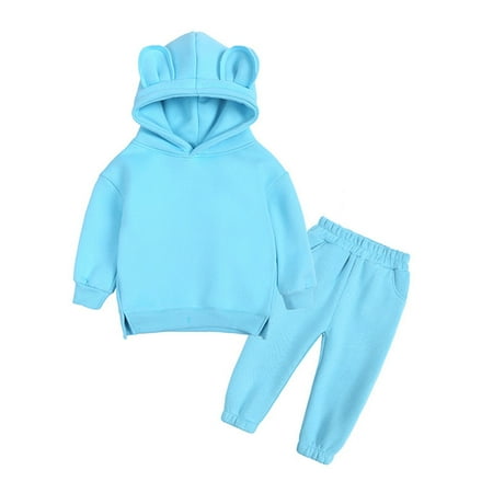 

QWERTYU Toddler Baby Child Children Kids Long Sleeve Pullover Hoodie and Pants Set Clothing Set Outfits for Girl Boy 1-12Y