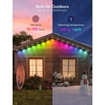 thumbnail image 3 of Govee Permanent Outdoor Lights, Smart RGBIC Outdoor Lights with 75 Scene Modes, 150ft with 108 LED Lights, IP67 Waterproof for Patio Decorations, Work with Alexa, Google Assistant, White, 3 of 9