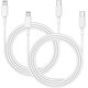 thumbnail image 1 of Cable de carga rápida para iPhone (2 x 6.6 pies) [Certificado Apple MFi] Cable de carga USB a Lightning Transferencia de sincronización de datos Compatible con iPhone 14 13 12 11 Pro X 8 7 SE iPad AirPods esquí esquí Gafas de esquí, 1 of 5