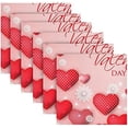 thumbnail image 6 of Dreamtimes Valentine's Day Love Heart Cloth Napkins Set of 4, Oversized Washable Reusable Polyester Dinner Table Napkins for Family, Restaurant, Party Decor, 20"x 20", 6 of 7