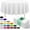 White, variant on UM 10 Pack Premium Disposable Plastic Tablecloth 84" Round Table Cover for Birthdays Weddings Christmas Anniversary Buffet Table (White)
