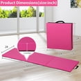 thumbnail image 4 of CL.HPAHKL Gymnastics Mat 2'x6'x2'' Folding Tumbling Mat Gym Mat Yoga Mat Portable Lightweight Exercise Mat Cheer Mat for Kids Adults Home Exercise Yoga Aerobics Fitness, 4 of 8