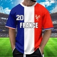 thumbnail image 2 of YDLCAFD Men's Spring And Summer Fashion French Flag Print Short T Casual Comfortable Short Sleeve, 2 of 4