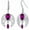 Amethyst-Hook, variant on Celtic Moon Earrings 925 Sterling Silver Crescent Moon Leverback Dangle Drop Earrings with Simulated Birthstone Crystals Irish Jewelry Gifts for Women
