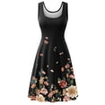 thumbnail image 4 of Vestido estampado de cuello redondo sin mangas cómodo de verano informal de moda para mujer Pompotops ghjkhdj4782, 4 of 5