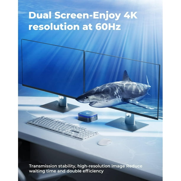K AK1PLUS Mini PC Windows 11 Pro, Intel 12th Alder Lake N95(up to