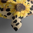 thumbnail image 5 of Beige Leopard Sunflower Pattern Square Tablecloth,Waterproof Square Table Cover,Wipeable Spillproof Washable Table Cover for Home Kitchen Party Decor 42"X42"(107x107cm), 5 of 6