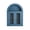 Turquoise, variant on Wall Mounted Arched Cabinet with Glass Doors and Light for Laundry Room, Bathroom, Kitchen, 23.6W x 9.4D x 31.5H, Black