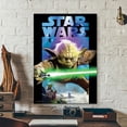 thumbnail image 4 of Cuadro Decorativo Cartel Star Wars Yoda Sable Canvas Listo Para Colgar 60x90cm Jungle Art Impresion Tela Arte, 4 of 6