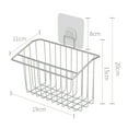 thumbnail image 5 of Manunclaims Wall Mounted Drain Basket, 304 Stainless Steel Wide Space Shower Shelf, Sturdy Hanging Storage Organizer for Kitchen - Buckle / Buckle + Drain Basket / Transparent Buckle Optional, 5 of 8