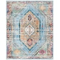 thumbnail image 2 of SAFAVIEH Bristol Leola Oriental Polyester Area Rug, Blue/Camel, 8' x 10', 2 of 8