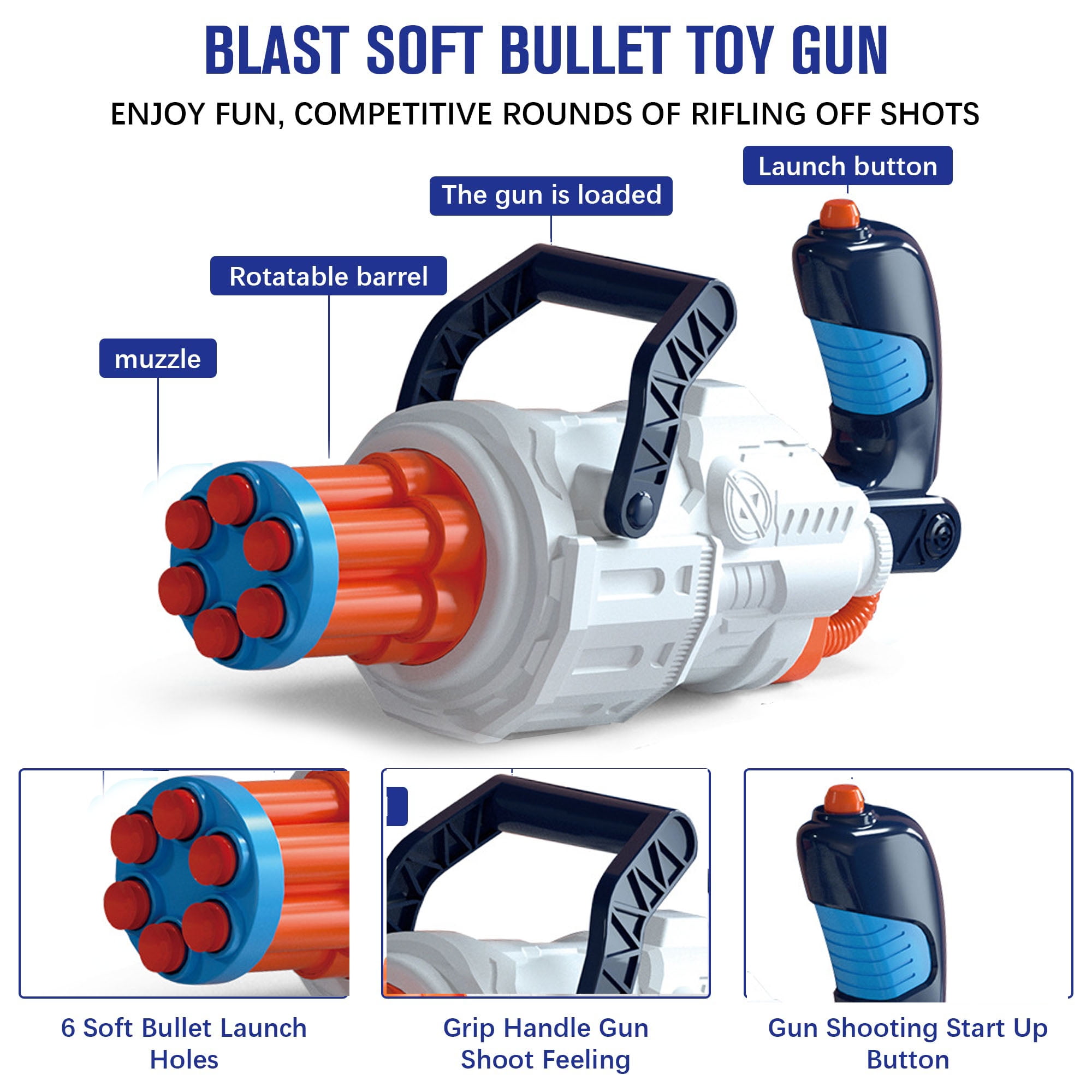 Skediz Dillard's Blaze Storm Soft Bullet Gun Shooting Gun Toys With 5 Foam  Bullets & 5 Suction Dart Bullets (Pack Of 10 Bullet Gun)- Plastic, Multi  Color : : Toys & Games