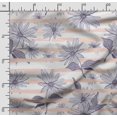 thumbnail image 2 of Soimoi Floral Print,Cotton Cambric Quilting Fabric Sold by The Yard- 42 Inch Wide Medium Weight Cotton Fabric SewingSupplies -Purple, 2 of 5