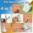 thumbnail image 2 of Pet Hair Clipper, 4 in 1 Dog Clipper, Cat Clipper, Pet Nail Grinder Four Replaceable Cutter Heads Wireless Pet Shaver for Body, Ears, Feet, Nails(white), 2 of 8