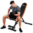 thumbnail image 1 of Adjustable Weight Bench 800LB - Heavy Duty Workout Bench Press for Home Gym, Decline/Flat/Incline Positions, Space Saving Foldable Design (Black/Orange, 1-Pack), 1 of 9