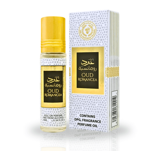 12PCS Oud Romancea Roll-On Perfume Oil - CPO 10ML (0.34OZ) by Ard Al Zaafaran | Long Lasting, Miniature Perfume Oil For Men &amp; Women. (Pack Of 12)