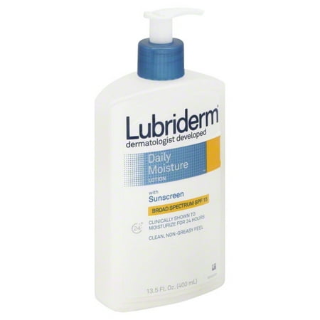 Lubriderm Dermatologist Developed Moisturizer with Suncsreen SPF 15 Daily Moisture Lotion - 13.5 FL OZ, 13.5 FL