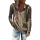 thumbnail image 1 of Suéter con capucha para mujer, chaqueta de punto informal, sudadera con capucha y cremallera, 1 of 2